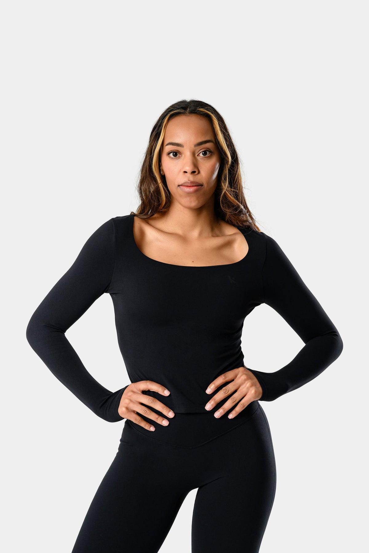 Lila Long Sleeve Top - Black