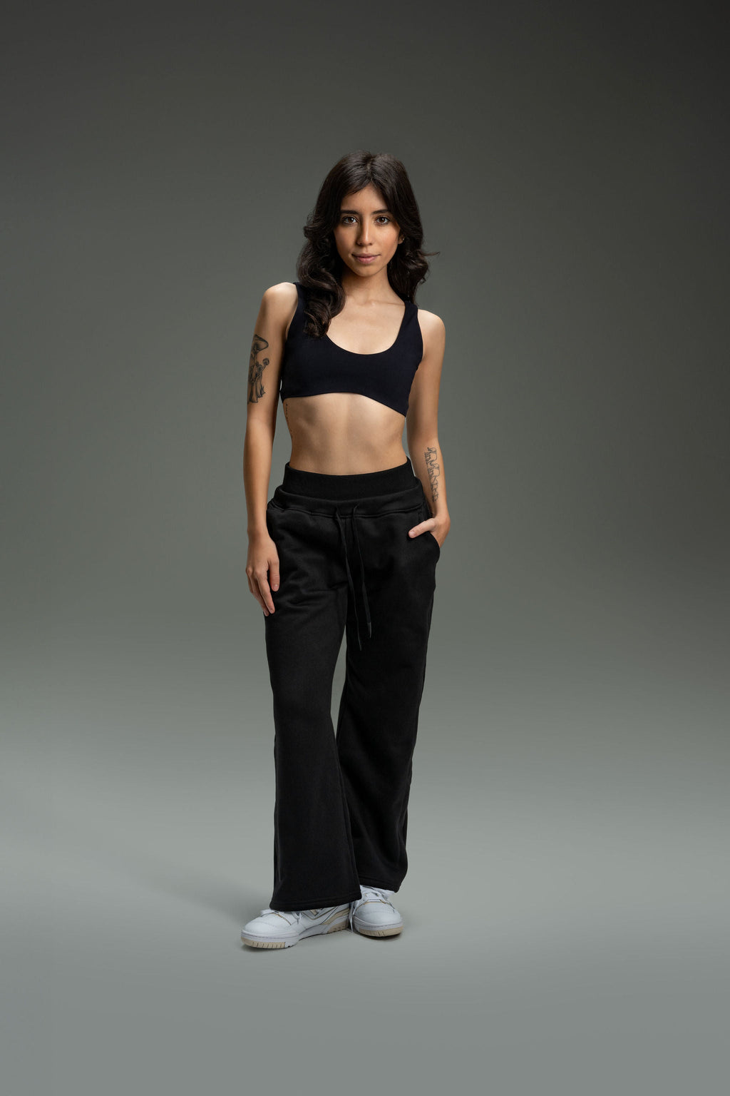 CozyTec Wide Leg Sweatpants 30" - Black