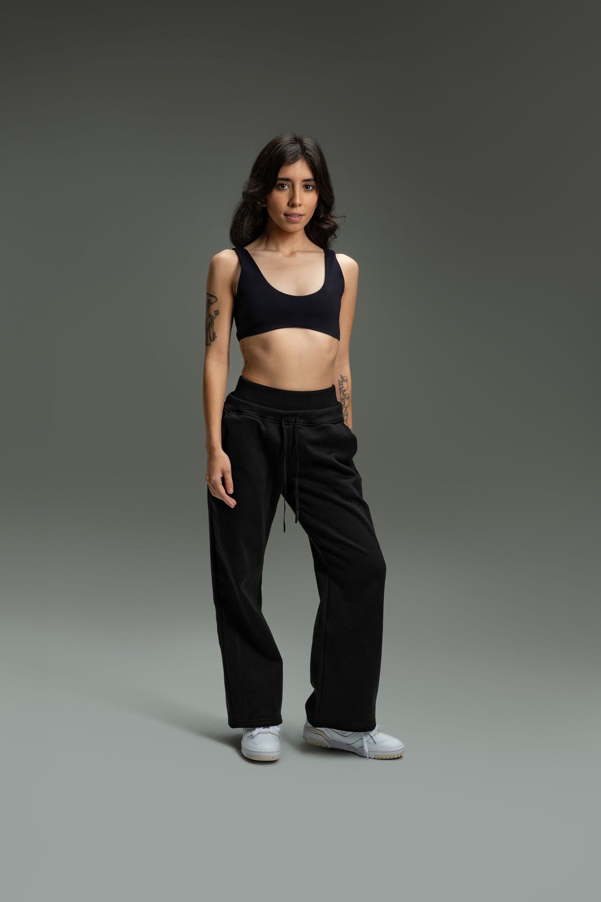 CozyTec Wide Leg Sweatpants 30" - Black