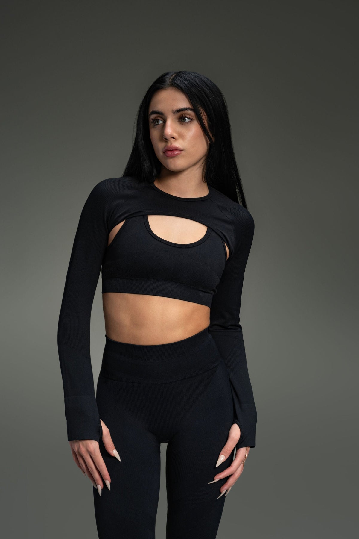 Electra Seamless Long Leggings - Black