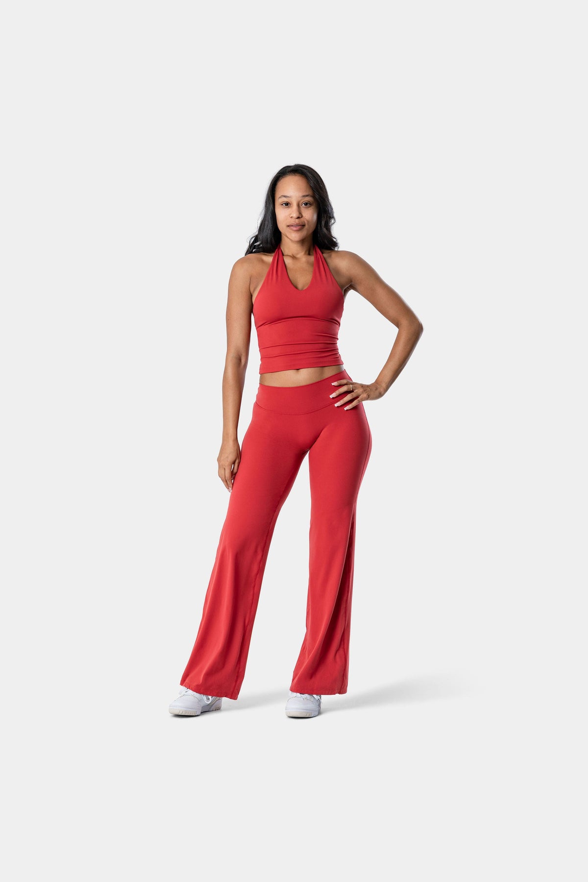Lunara Halter Tank - Flame Red
