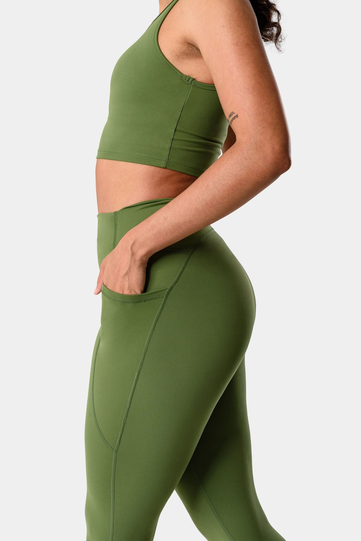 Hannah Pocket Leggings 25" - Jade Green