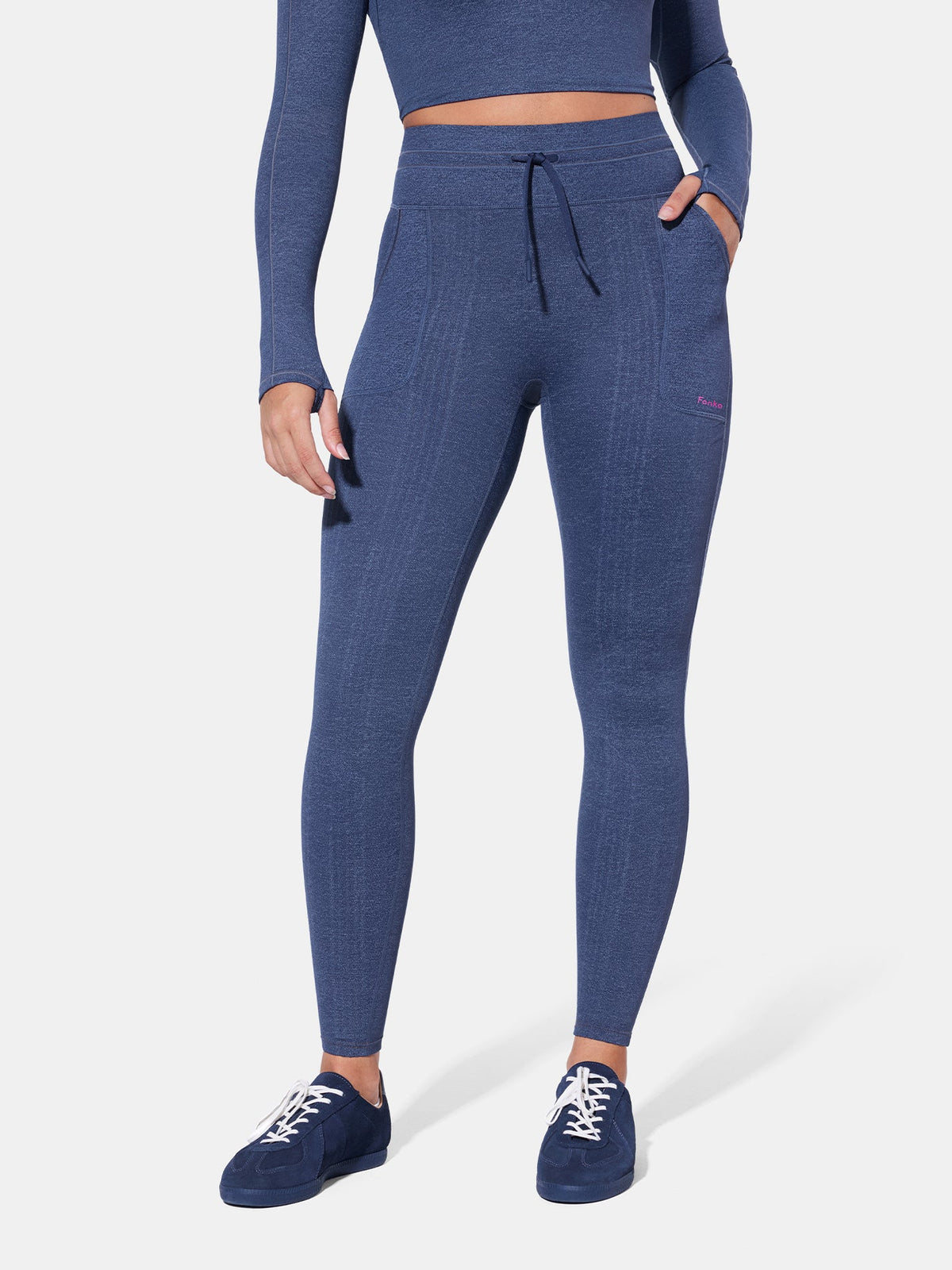 Resistance Faux Denim Leggings